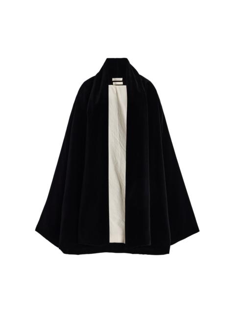 Short Pocket Velvet Cloak black