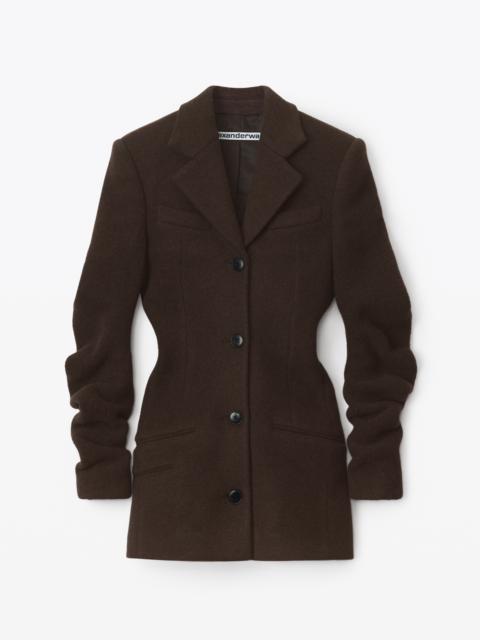 FITTED JACKET IN STRETCH WOOL