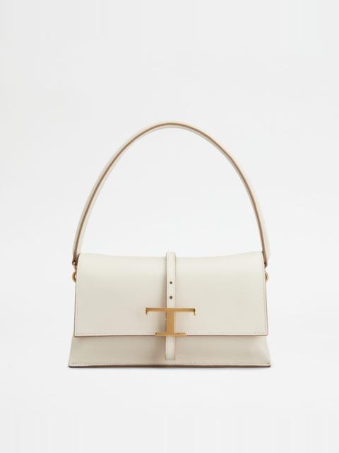 T TIMELESS FLAP BAG IN LEATHER MINI - BEIGE