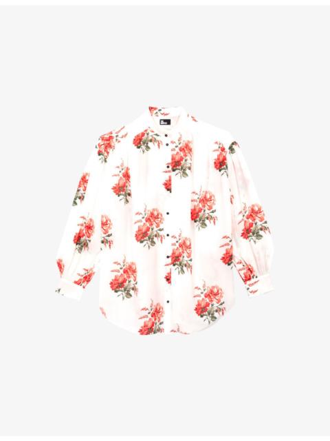 Floral-Print Relaxed-Fit Woven Shirt