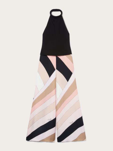 IRIDE PRINT HALTERNECK JUMPSUIT