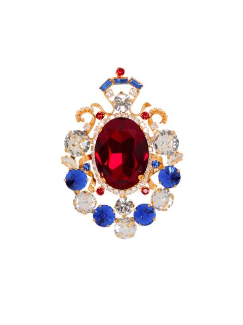 Gems crystal brooch