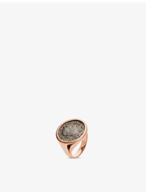 Monete 18ct rose-gold and antique-coin ring