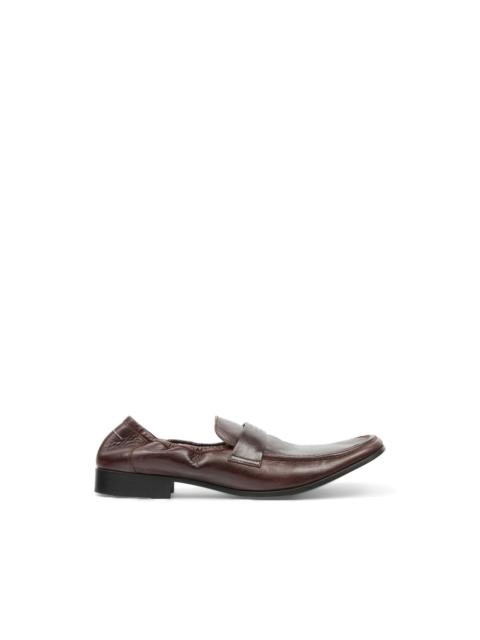 penny strap leather loafers