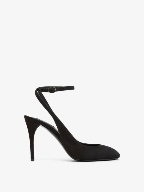 Decollete 90 black slingbacks