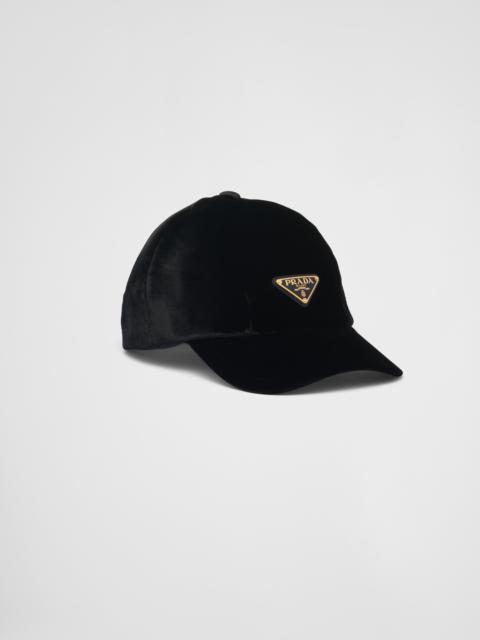 Velvet baseball cap