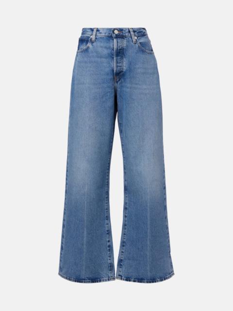 Loose mid-rise wide-leg jeans
