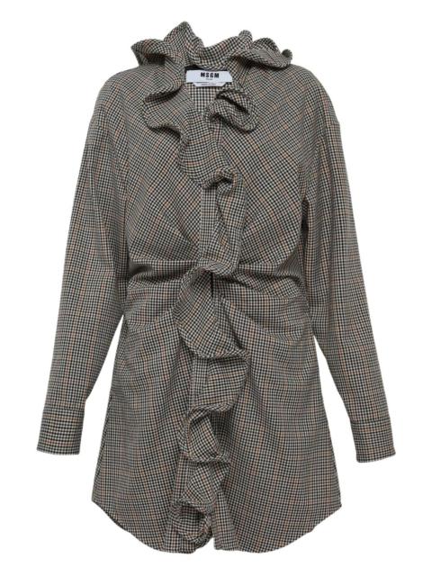 Abito ruffled detailed dress