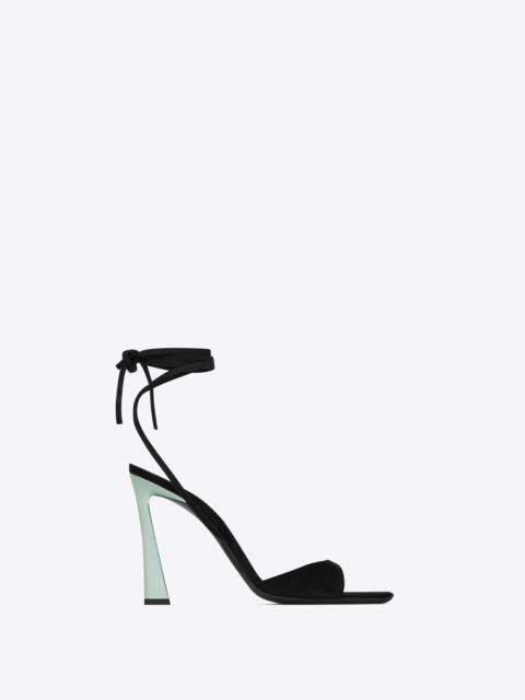 paz sandals in suede and metallized leather