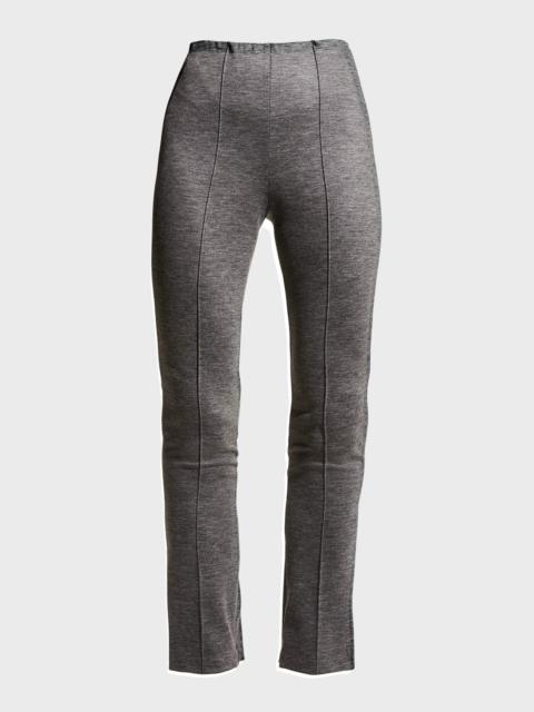 Zip-Hem Skinny-Leg Jersey Pants
