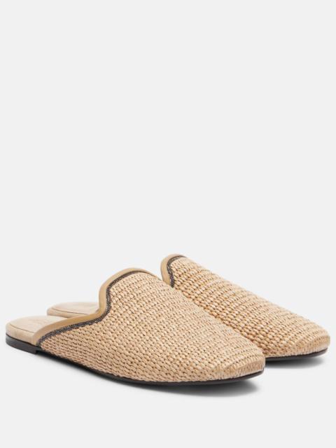 Monili raffia mules