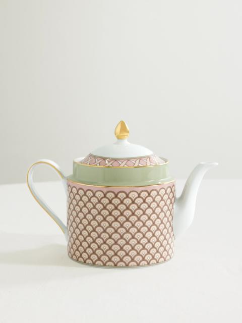 Impero Gold-plated Porcelain Teapot
