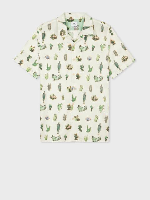 Ecru Short Sleeve 'Prickly Pear' Shirt