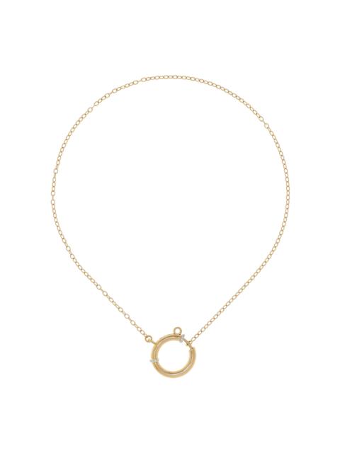 18K Yellow Gold Diamond Necklace gold