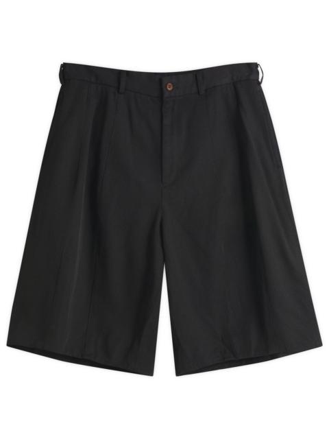 Comme des Garçons Black Soft Twill Double Pleat Shorts