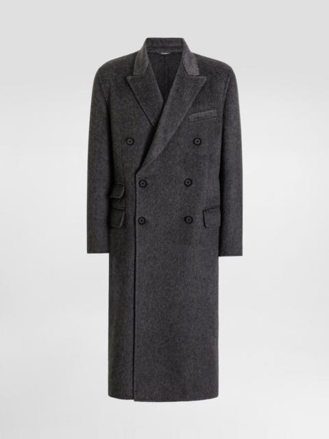 Double-breasted wool and cashmere coat