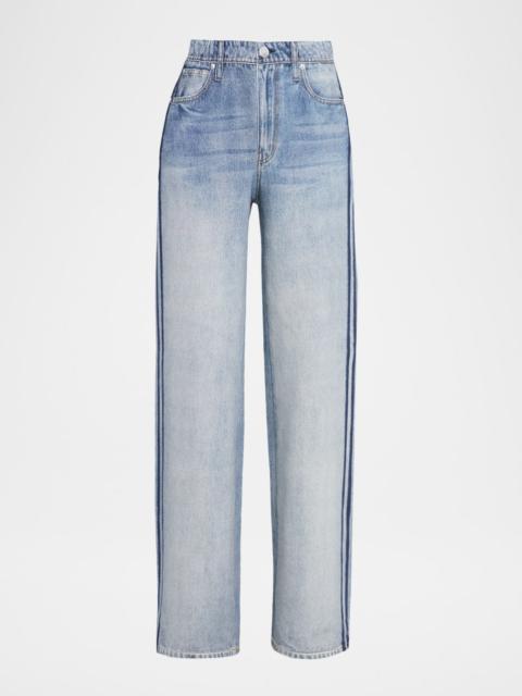 Miramar Cotton-Terry Wide-Leg Jeans