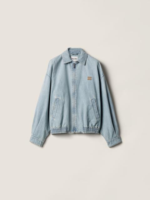 Chambray blouson jacket