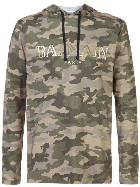 camouflage logo hoodie