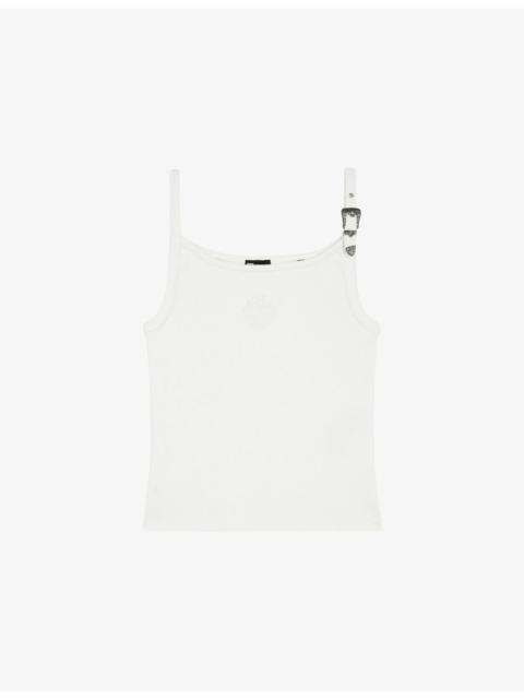 Buckle-Embellished Slim-Fit Stretch-Cotton Vest