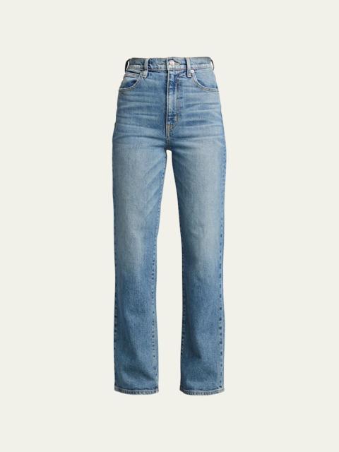 London High-Rise Straight-Leg Jeans