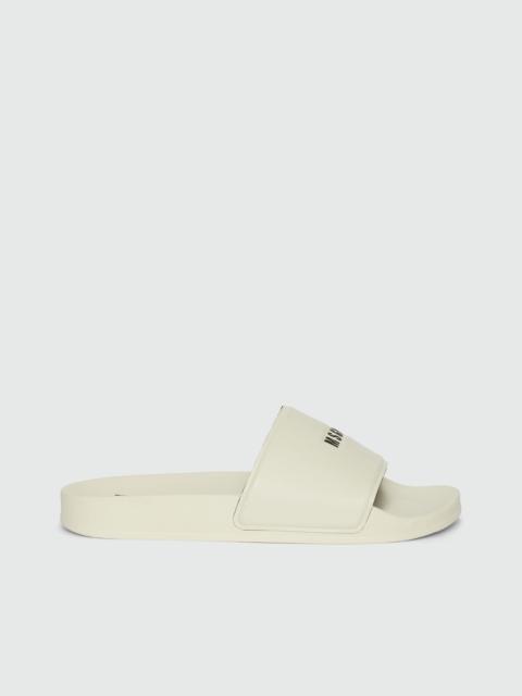 Off-white pool slides with MSGM micro logo