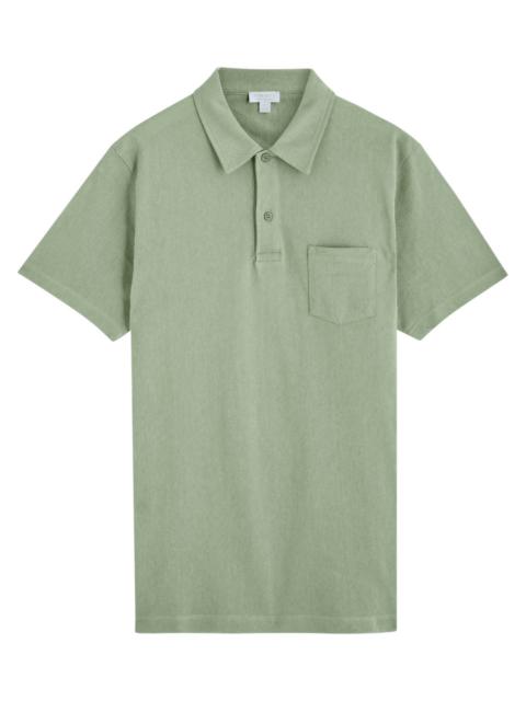 Sunspel Riviera Woven Cotton Polo Shirt