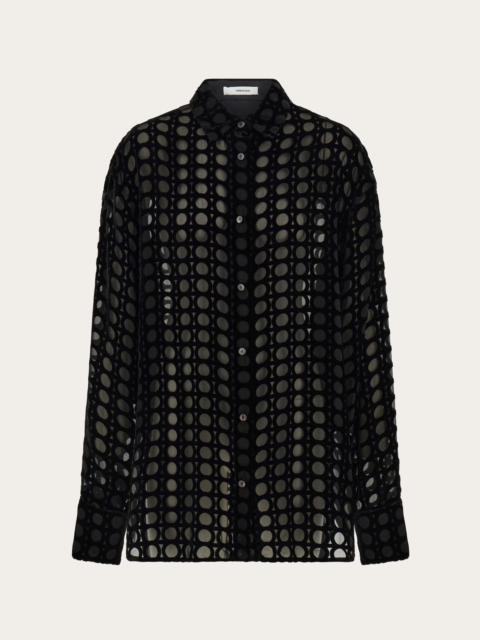 Devoré velvet shirt
