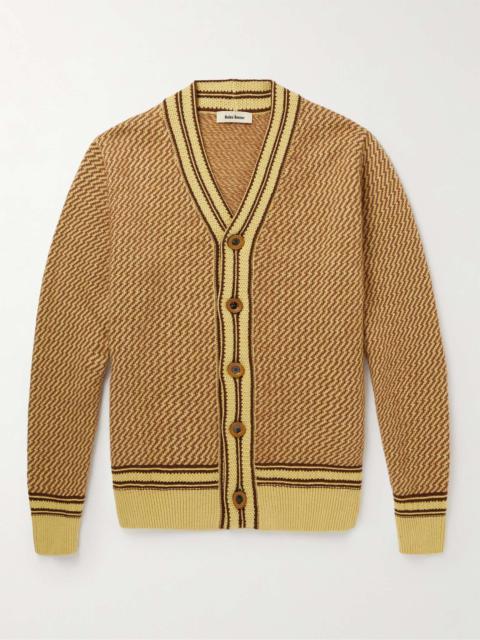 Clarinet Jacquard-Knit Recycled Cashmere-Blend Cardigan
