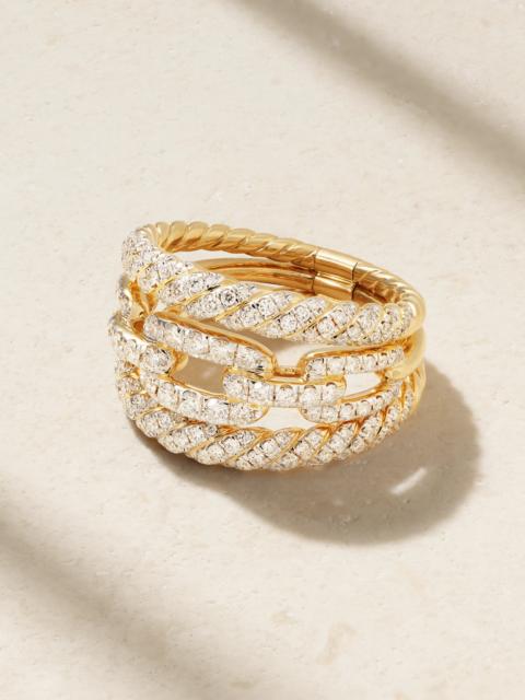 Stax 18-karat Yellow And White Gold Diamond Ring