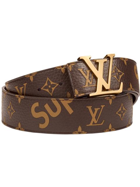 Louis Vuitton x Supreme Initiales Belt 40 MM Monogram Brown Gold