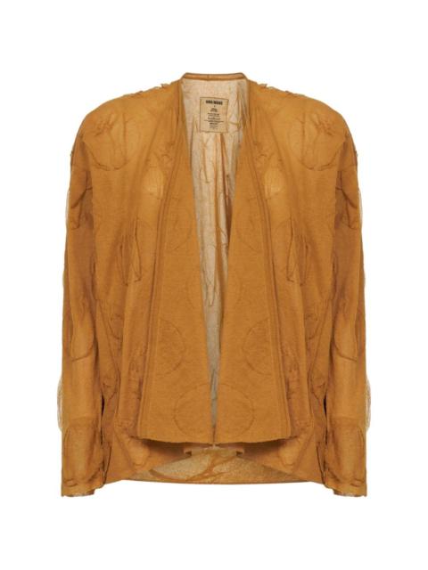 oversized polka-dot cardigan