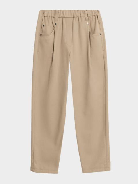 Baggy Cotton Poplin Pants