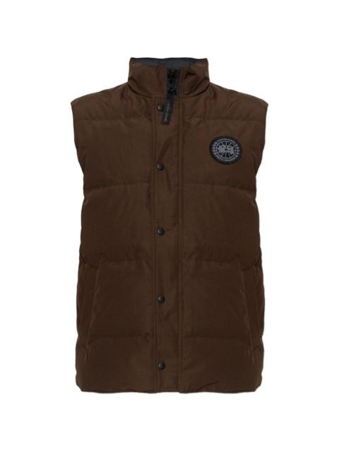 logo-patch padded gilet