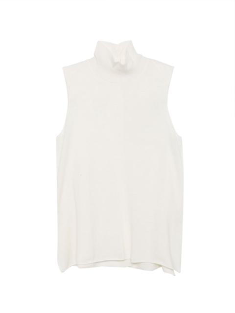sleeveless turtleneck top