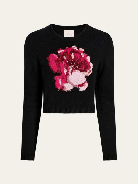 Issa Heritage Rose Cropped Sweater