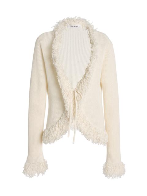 Mello Fringed Cardigan white