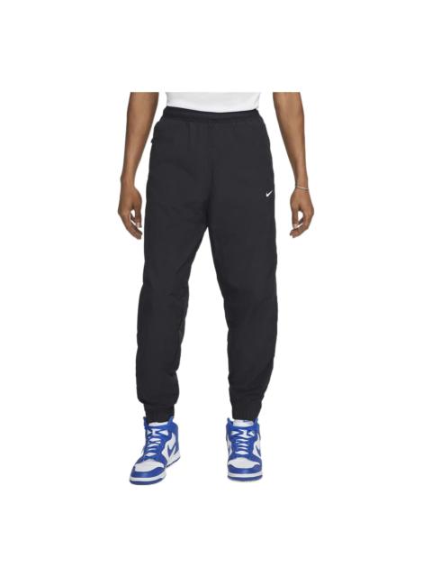 Men's Nike Solid Color Logo Printing Elastic Waistband Bundle Feet Sports Pants/Trousers/Joggers Aut