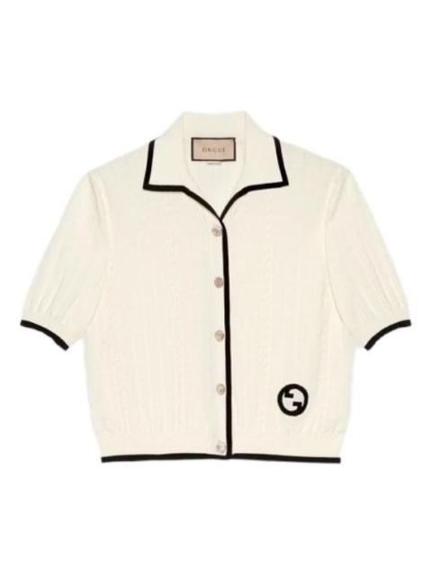 (WMNS) Gucci Cotton cardigan with Interlocking G 'Ivory' 748870-XKDGJ-9207