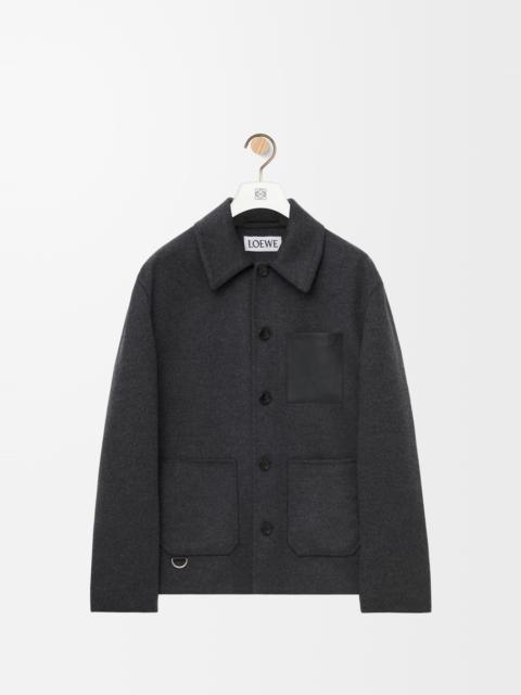 Workwear jacket in wool and cashmere