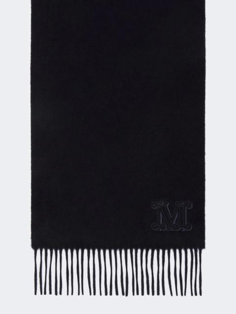 Pure cashmere stole with Monogram detail - ULTRAMARINE