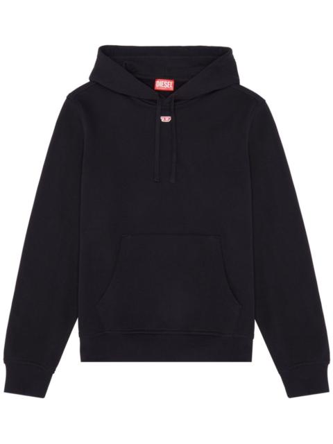 logo-embroidered cotton hoodie
