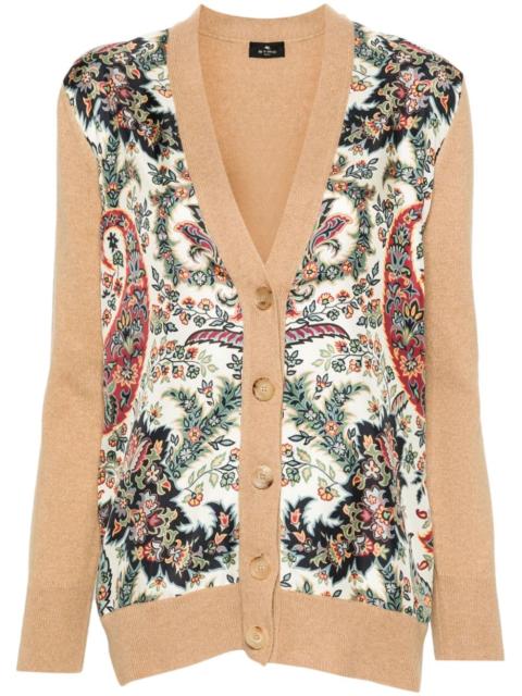 floral-print cardigan