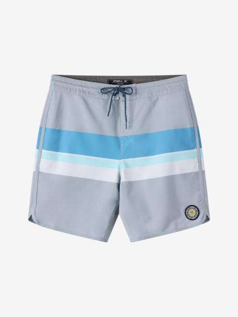 Cruzer Stripe Scallop 18" Boardshorts