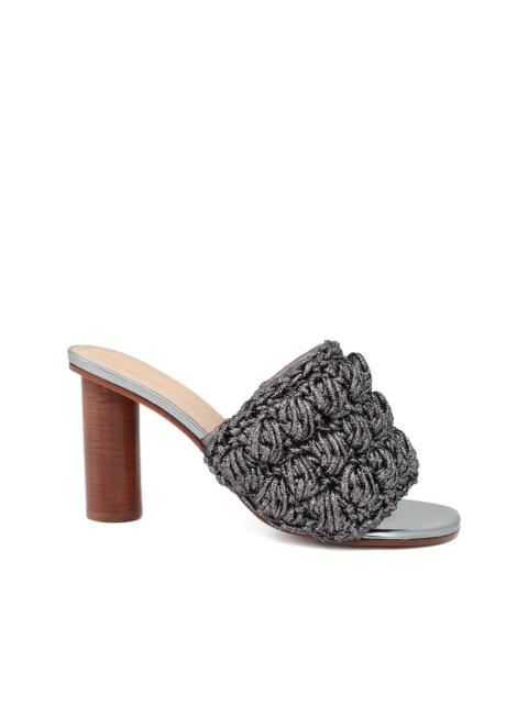 lurex-detail interwoven sandals