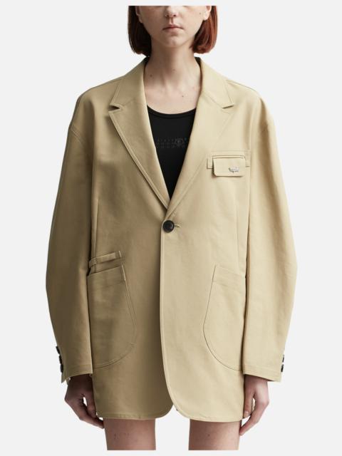OVERSIZED POCKET DETAIL SINGLE-BREASTED BLAZER
