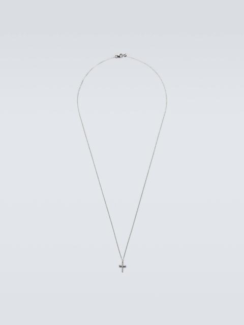 14kt white gold pendant necklace with diamonds