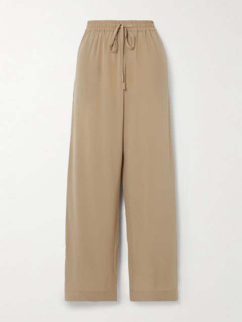 Silk Crepe De Chine Track Pants