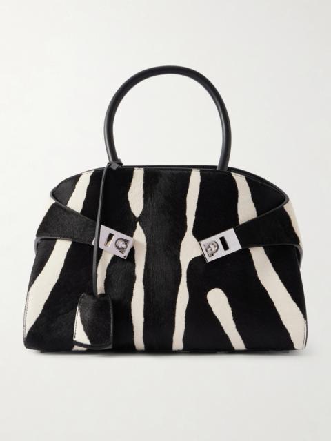 Hug Small Zebra-print Calf Hair Tote