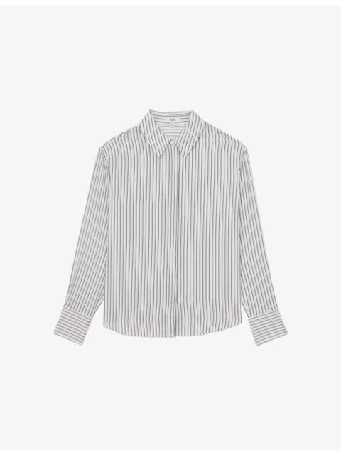Annika Striped Woven Blouse